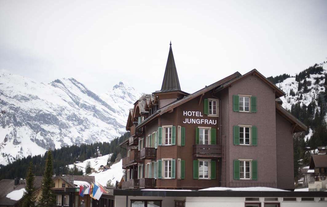 Switzerland travel alps Hotel Jungfrau April view mountains
