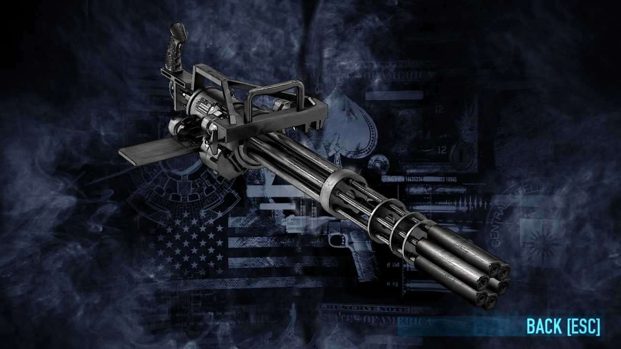 Payday fake weapon silenced suppressed minigun
