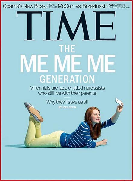 Generation me me me Time cover