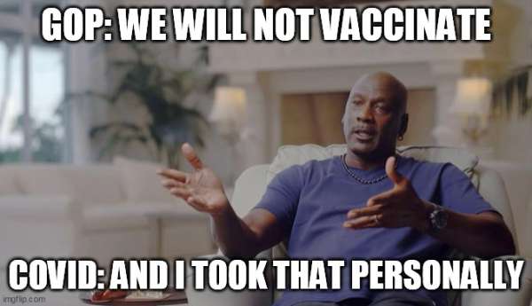 Covid vaccination GOP Michael Jordan meme Reddit Sevoco