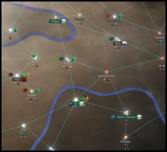 Stellaris systems sector map