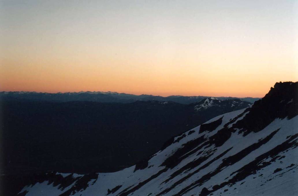 Mount Shasta Lake Helen view sunset horizon