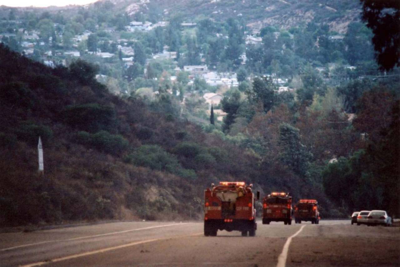 San Diego Cedar Fire 2003 firetrucks CDF