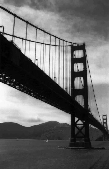 Golden Gate Bridge San Francisco monochrome black and white