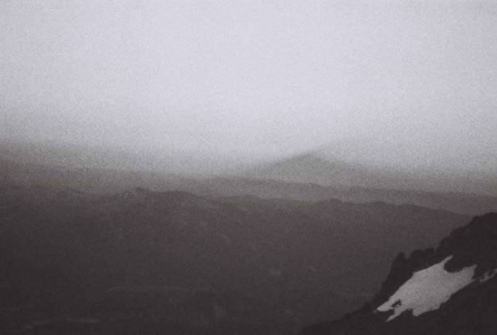 Mt Shasta California mountain climb shadow