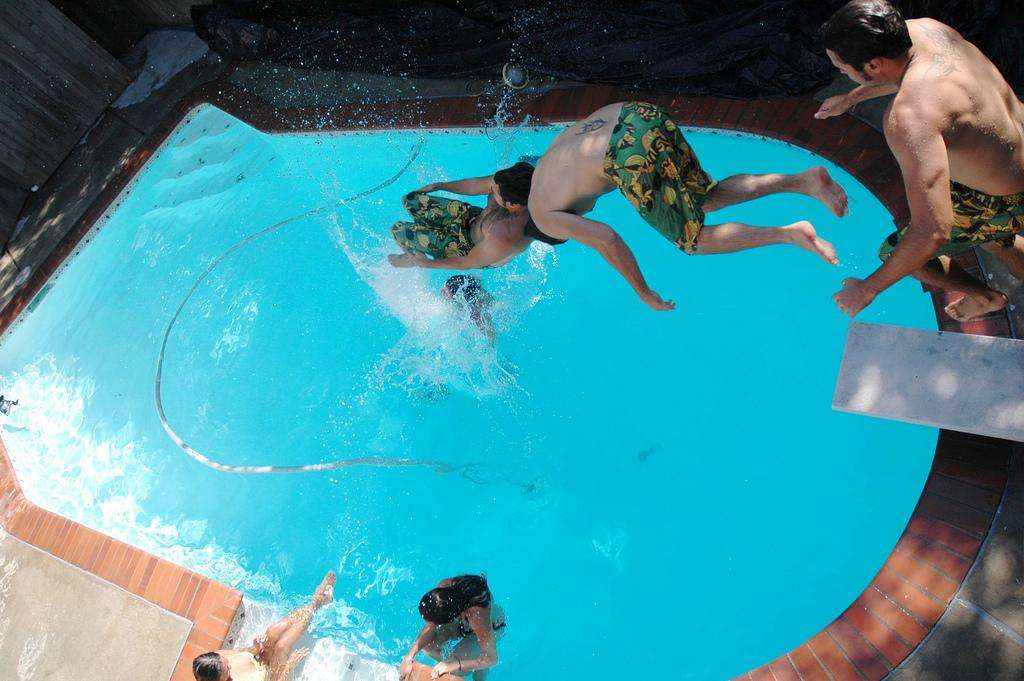 Pool diving board flip multip exposure