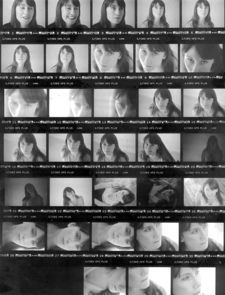 FIlm photography contact sheet portraits