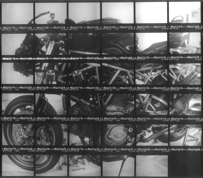Ducati Supersport film photography contact sheet