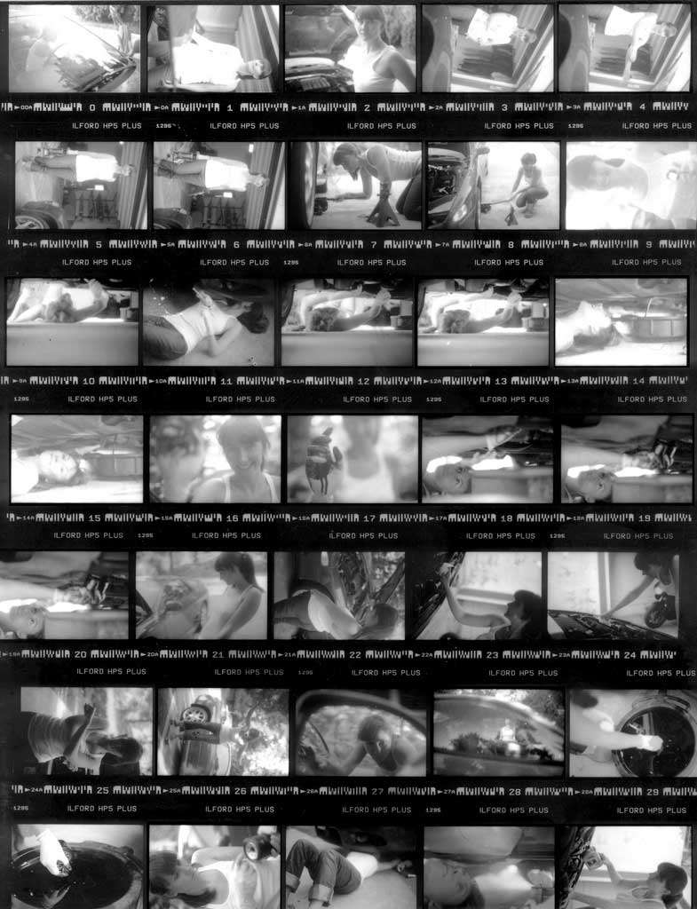 Contact sheet film photography oil change