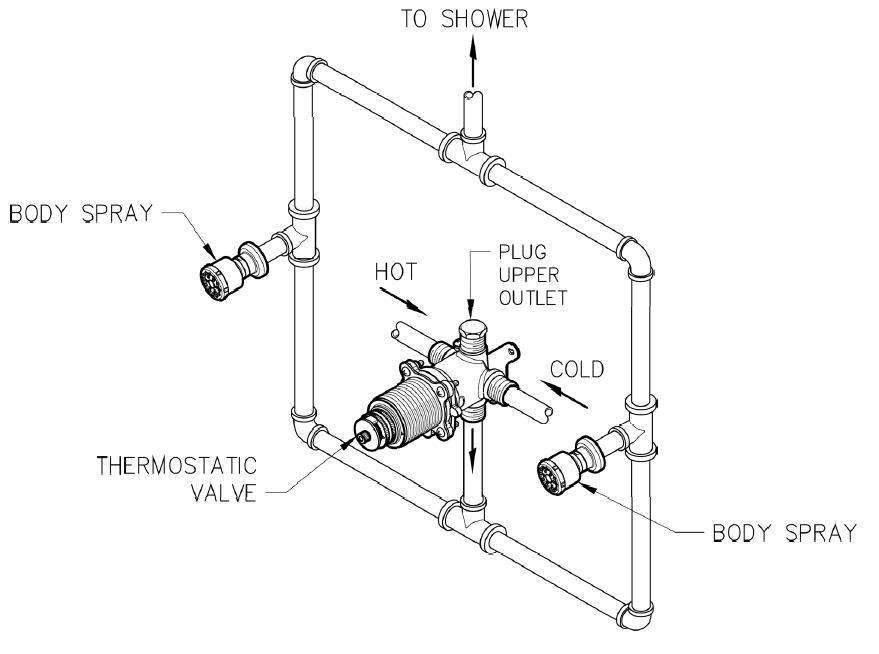 Price Pfister closed loop body spray plumbing diagram