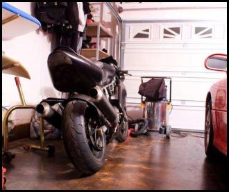 Garage surf boards 3000GT 900SS Ducati shop vac gear rack