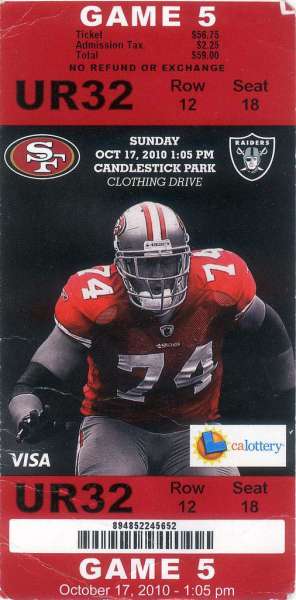 Oakland Raiders San Francisco 49ers ticket