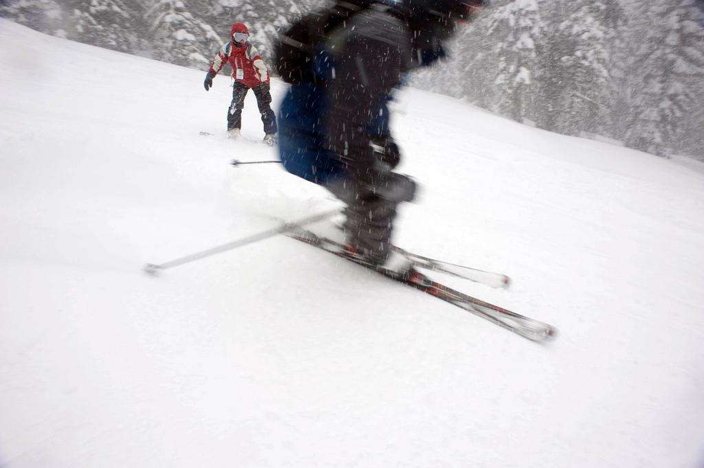 Tahoe Northstar snowing skiing
