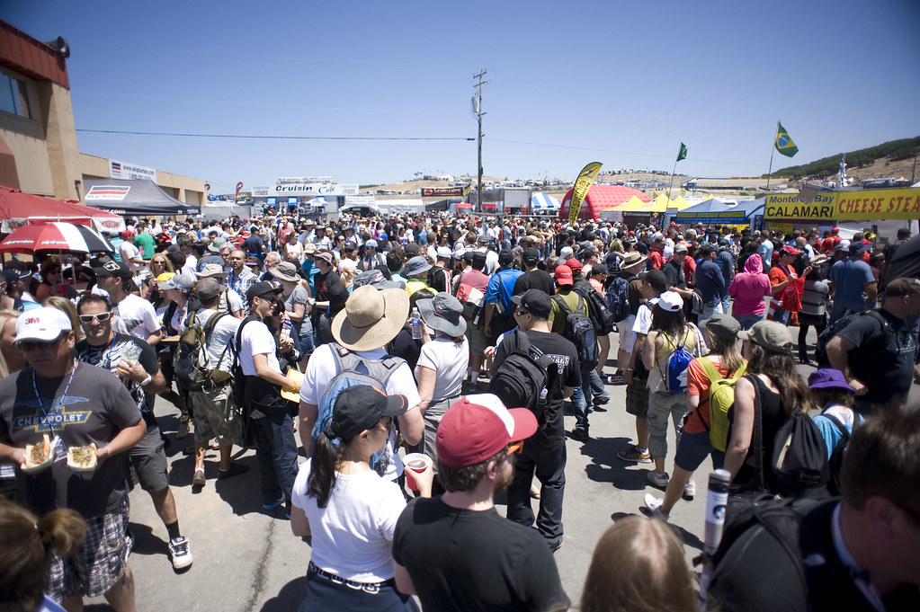 2011 MotoGP Grand Prix Laguna Seca vendors crowds