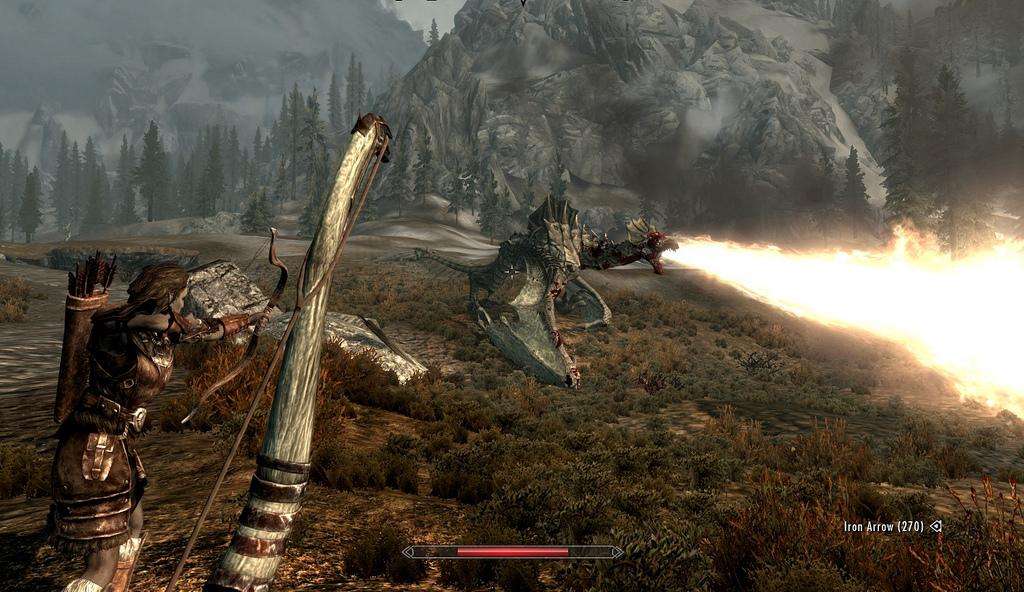 Skyrim archer dragon fire breath