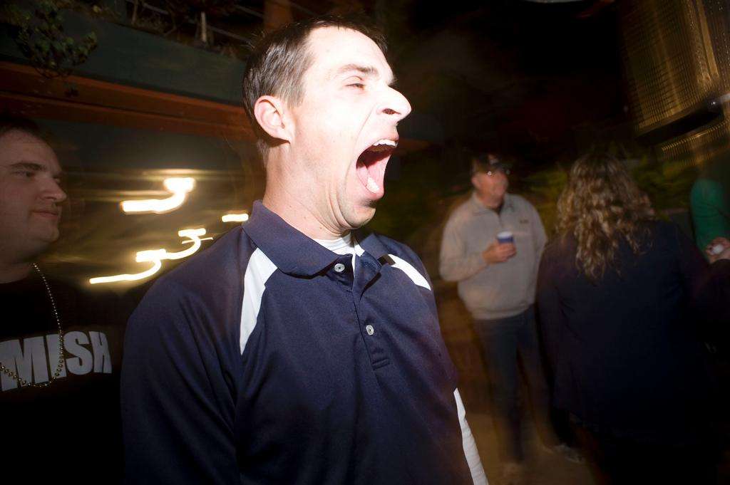 Super Bowl party yawn