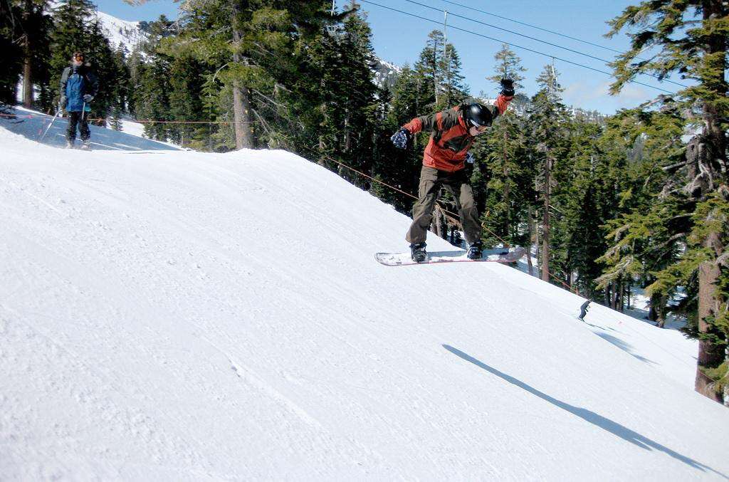 Tahoe snowboard jump