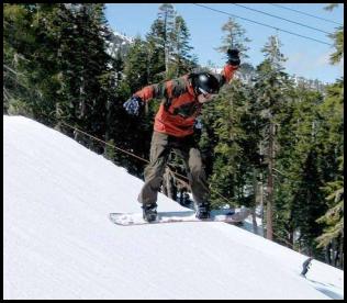 Tahoe snowboard jump