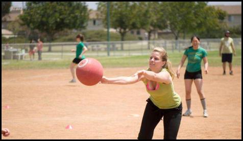 Kickball throw tag