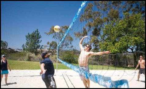 Beach volleyball spike