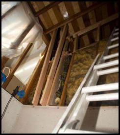 Ladder backer board drywall insulation