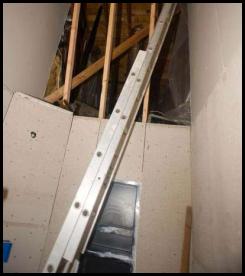 Ladder backer board drywall vaulting