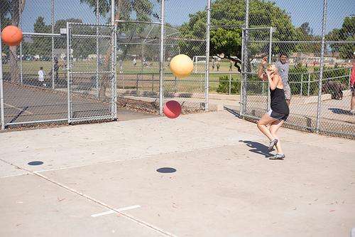 Dodgeball getting lit up