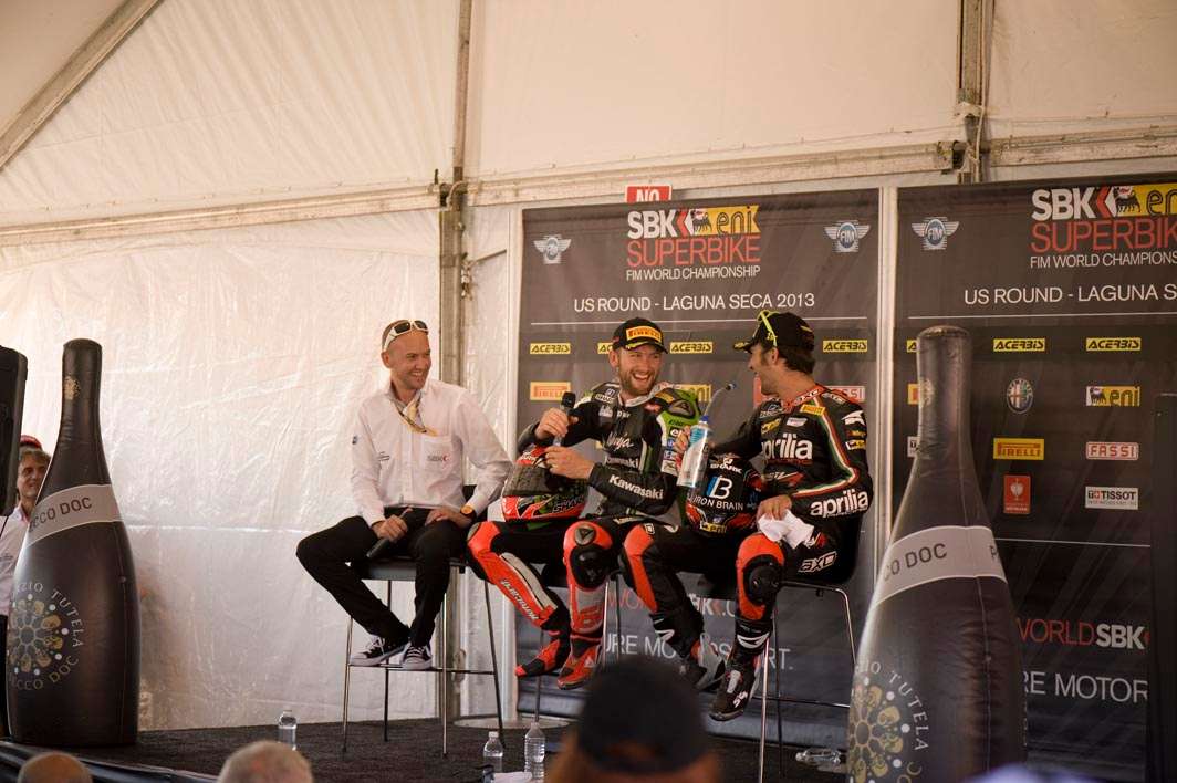 World Superbike Laguna Seca California 2013 post race interview