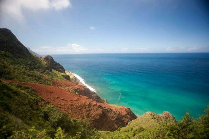 Kauai Hawaii Na Pali Coast Kalalau Trail cliffs ocean scenic
