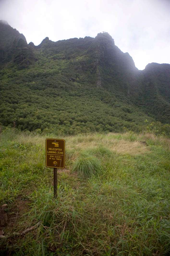 Hawaii Kauai Kalalau trail Napali coast helicopter landing zone