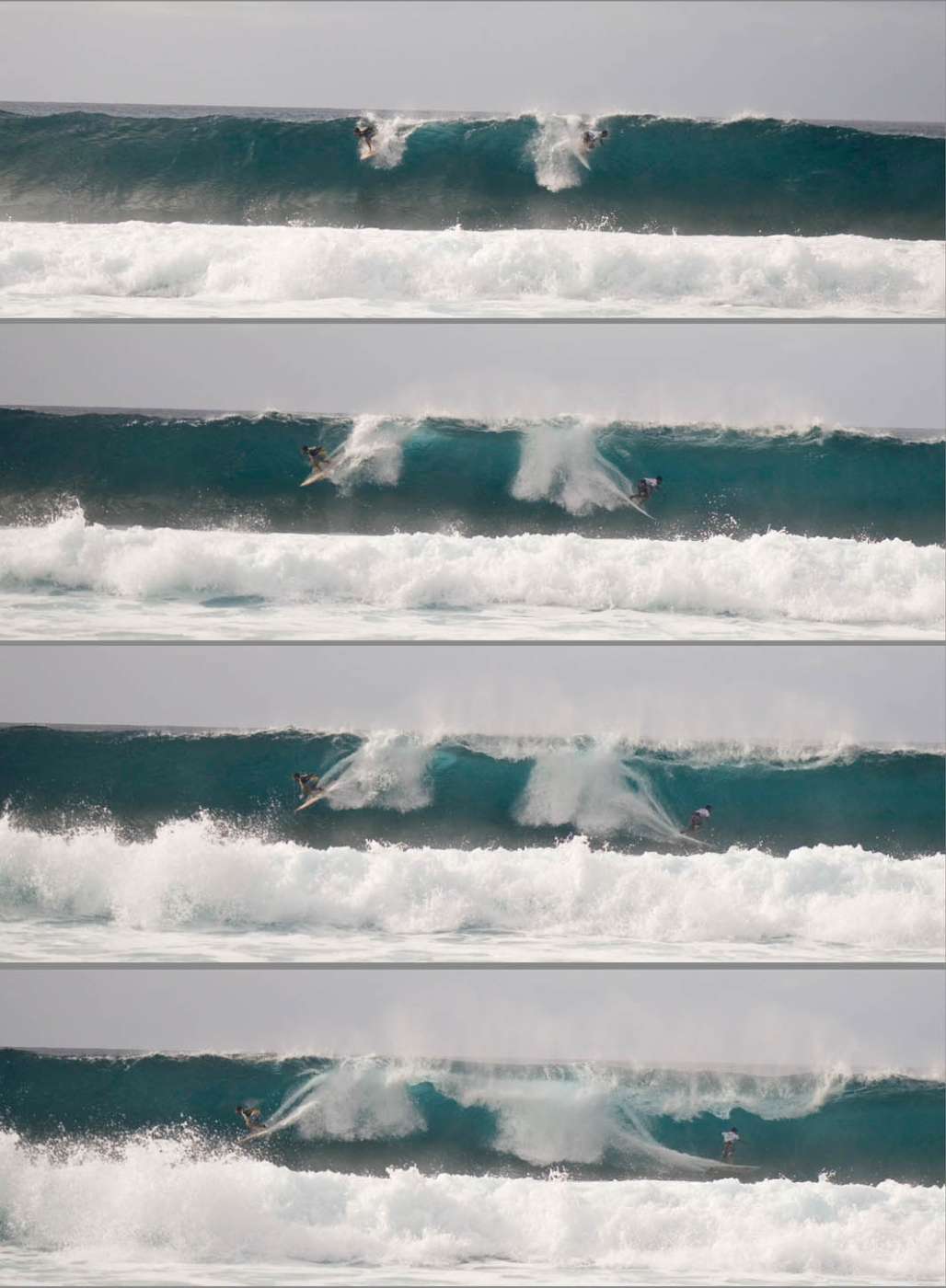 Oahu Pipeline Pro 2014 Hawaii north shore polyptych