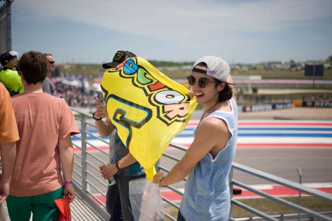 2014 MotoGP Austin Texas Valentino Rossi flag VR46