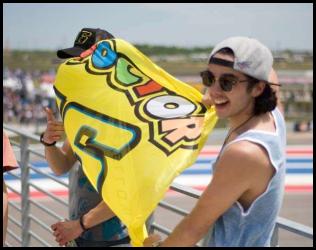 2014 MotoGP Austin Texas Valentino Rossi flag VR46