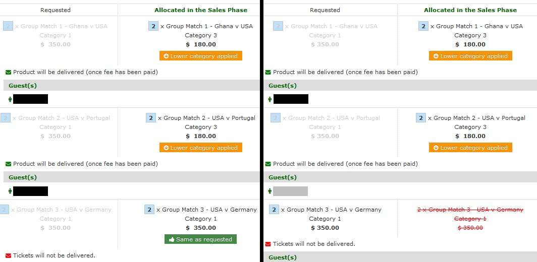 World Cup Brazil 2014 US Germany booking system FIFA