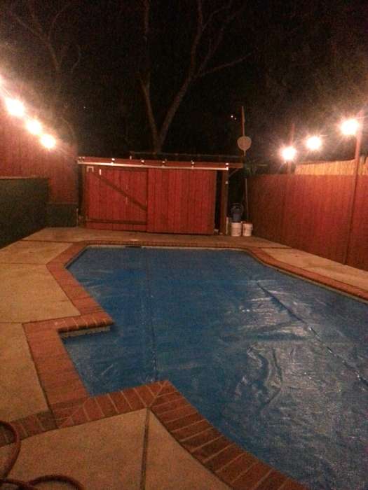 Yard pool covered