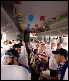 American Outlaws Brazil 2014 Natal bus fans