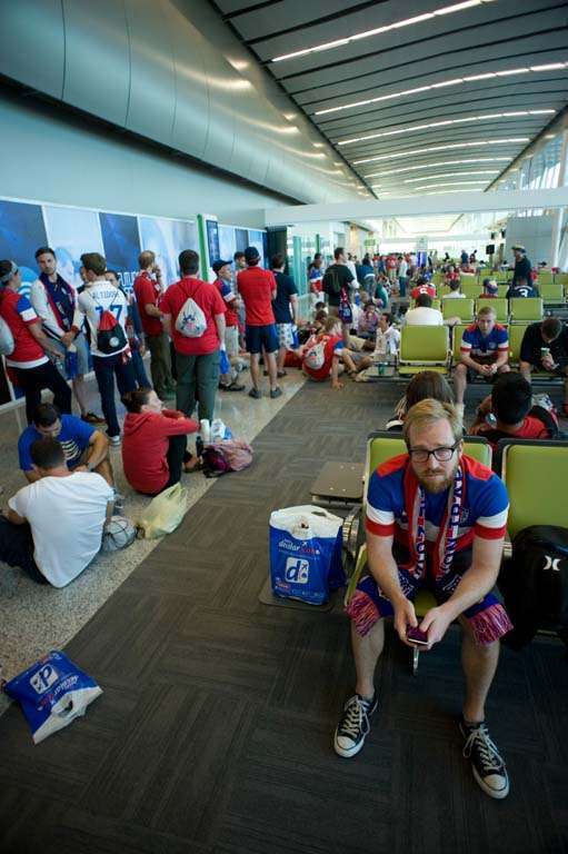 World Cup Brazil 2014 American Outlaws Manaus airport Tendotting misery