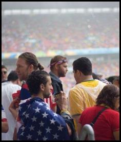 American Outlaws Brazil 2014 Recife USA Germany staying wet