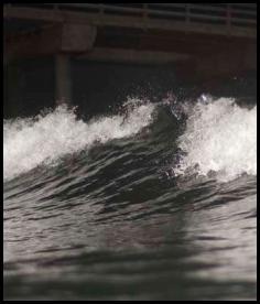 Night surf nightsurf Scripps Pier duck dive