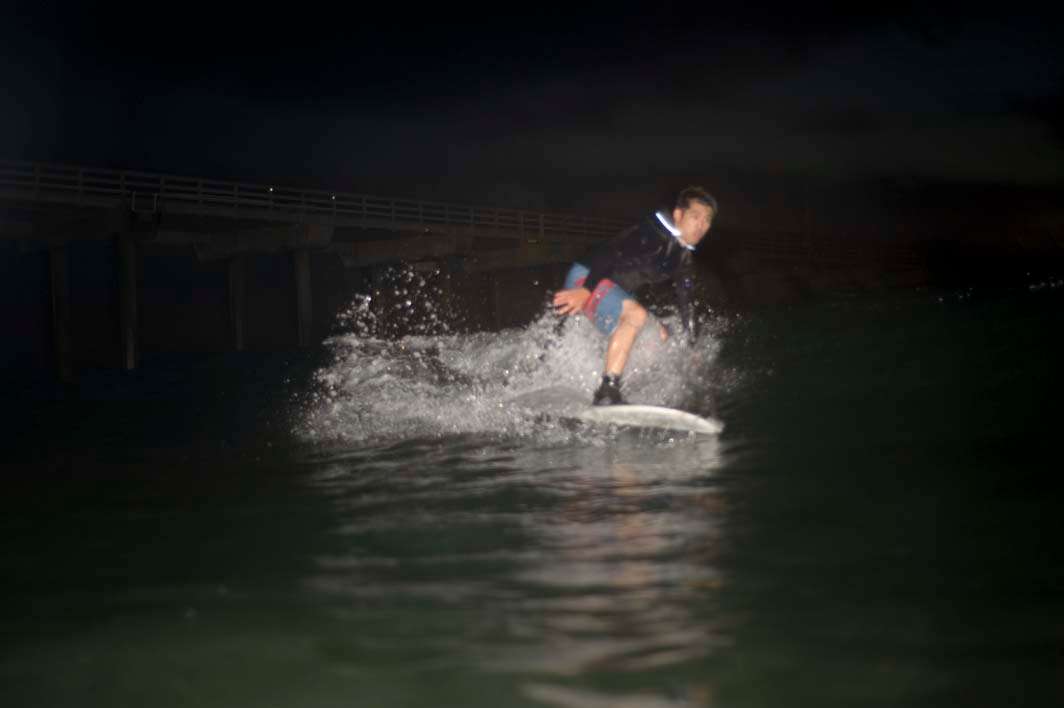 Night surf nightsurf focus difficulty longboard pier