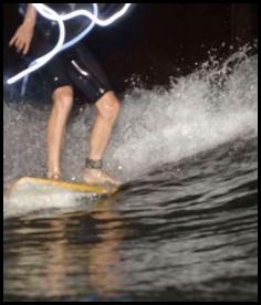 Night surf nightsurf Scripps Pier led lights ride