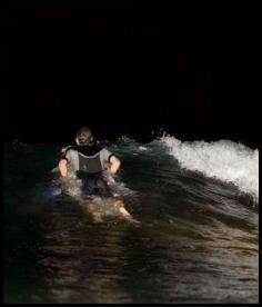 Night surf nightsurf paddle out wave