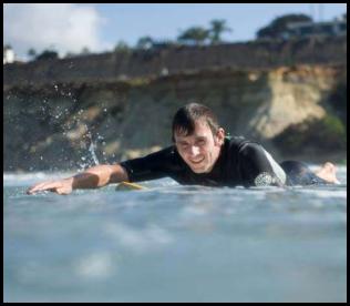 Surf surfing Del Mar San Diego underwater housing