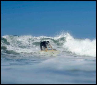 Surf surfing Del Mar San Diego underwater housing