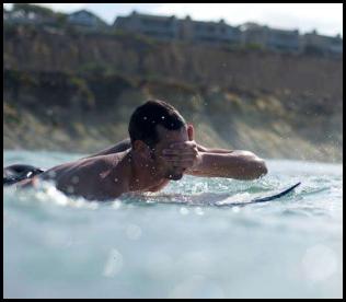 Surf surfing Del Mar San Diego underwater housing