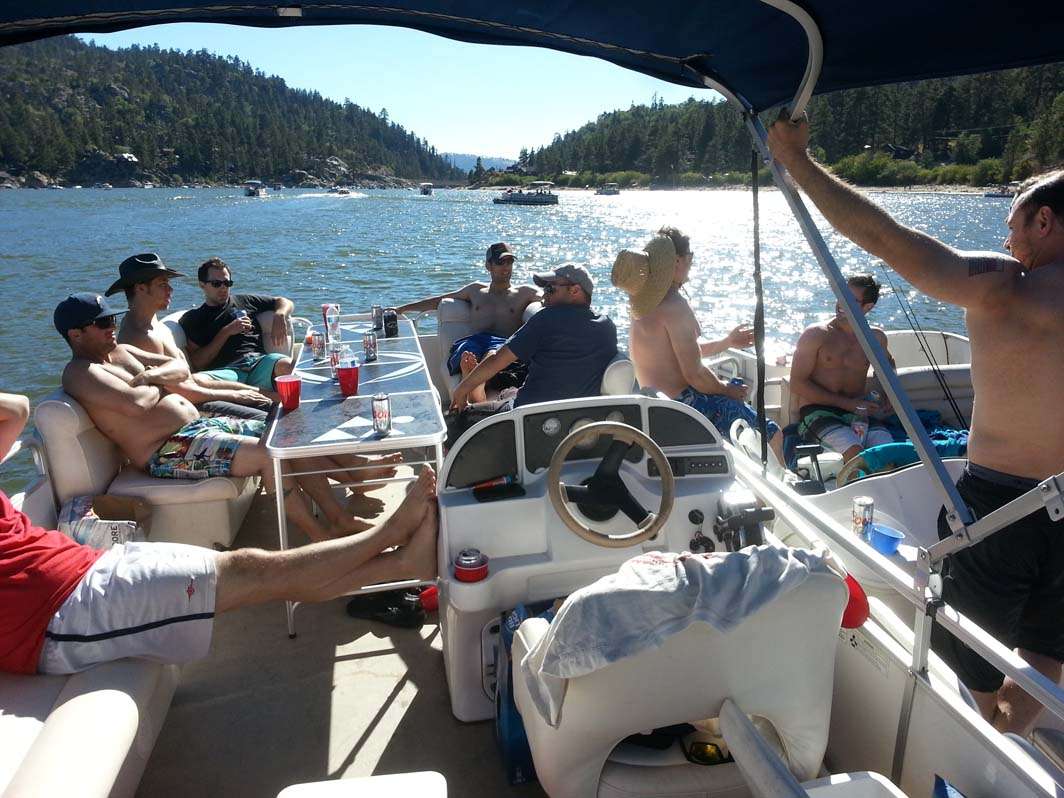Bear Mountain party boat pontoon beer pong