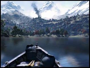 Far Cry 4 lake boat view mountains