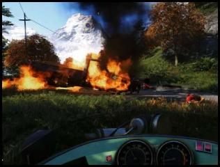 Far Cry 4 coop hovercraft burning truck Hurk