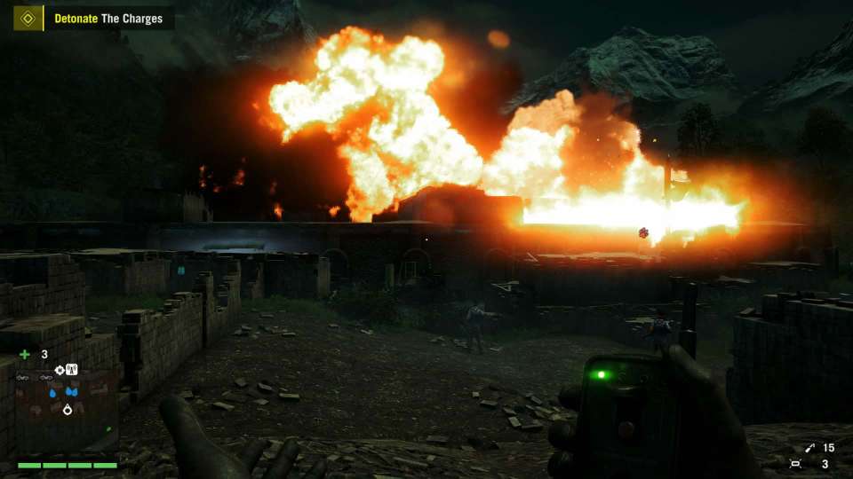 Far Cry 4 detonate charges explosion
