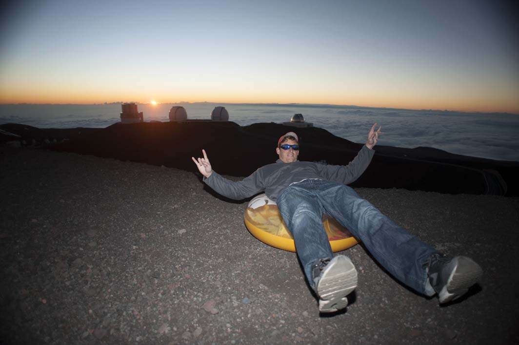 Hawaii big island Mauna Kea observatory dusk